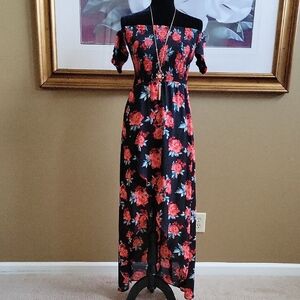 Floral Off-Shoulder Maxi Dress